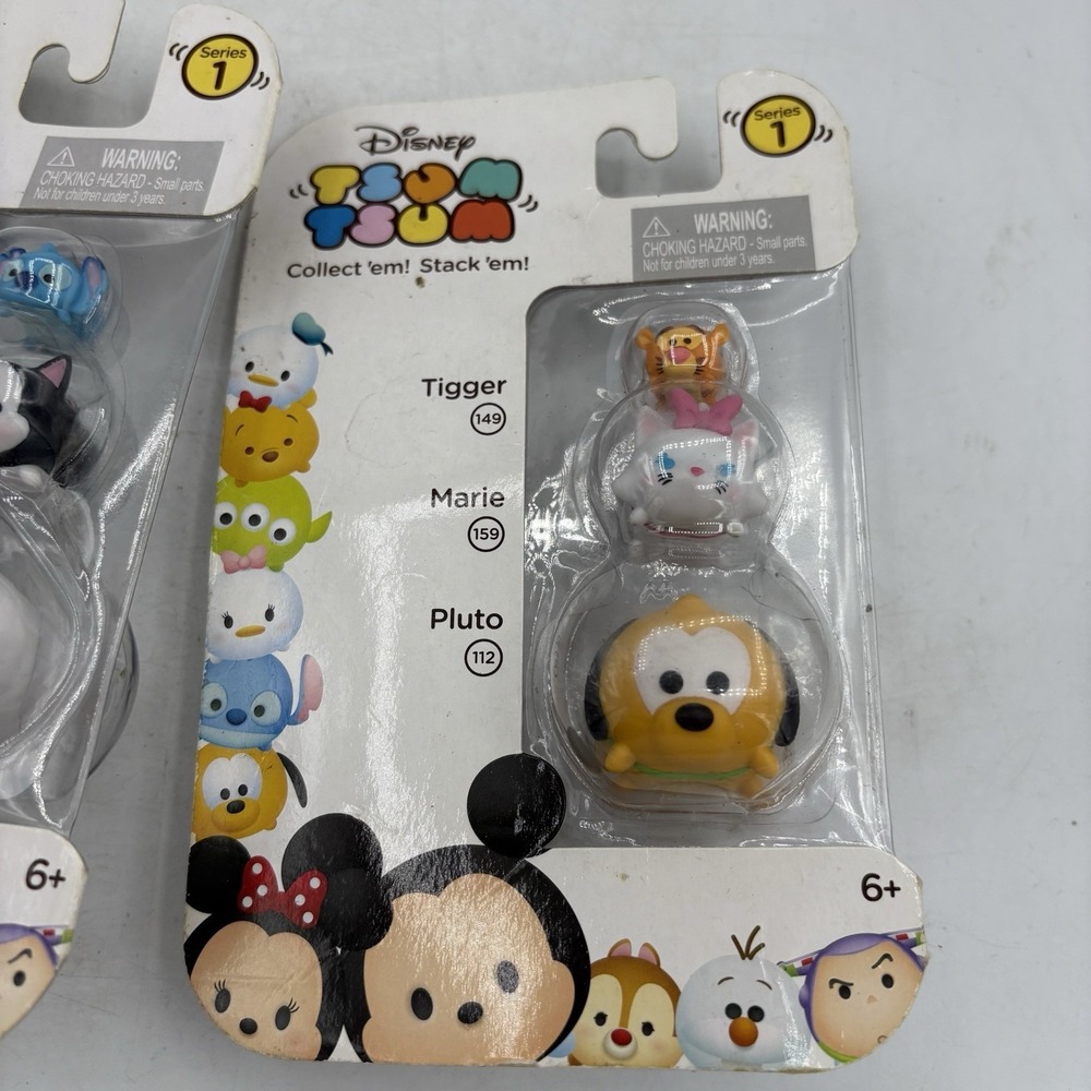Disney Tsum Tsum Figures Series 1 Lot of 2 Pack of 3 Olaf‎ Stitch Tigger Pluto - Picture 2 of 5
